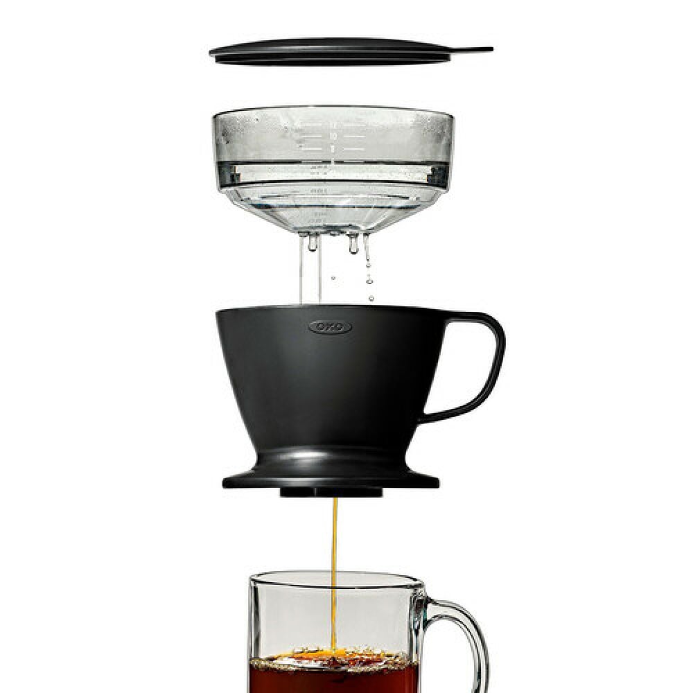 Pour Over Coffee Maker with Water Tank - Matte Black L8