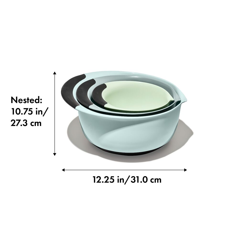 3 Piece Mixing Bowl Set - Cadet Blue, Tower Grey, Jade R1