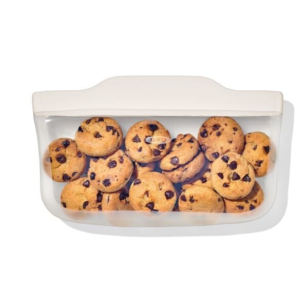 Silicone Reusable Bag - Snack Bag (12 oz) - Oat P6