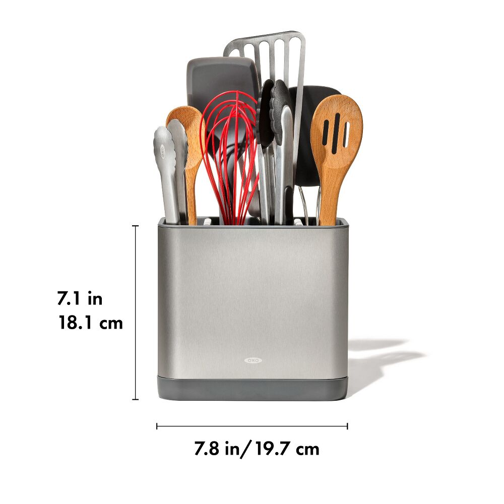 Adjustable Stainless Steel Utensil Holder - Large E5